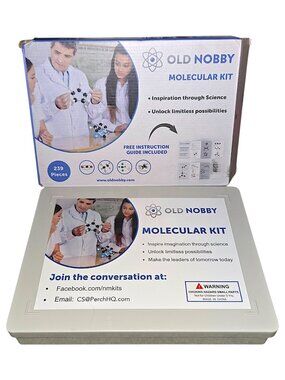 Old Nobby Molecular Model Kit 239‑Piece Set, Organic & Inorganic Chemistry, STEM